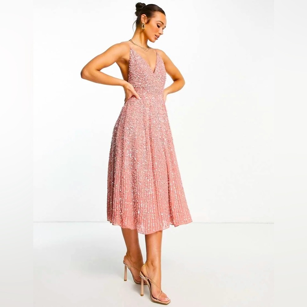 ASOS EDITION embellished cami midi dress